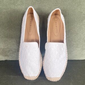 Talbots White Lace Espadrilles
